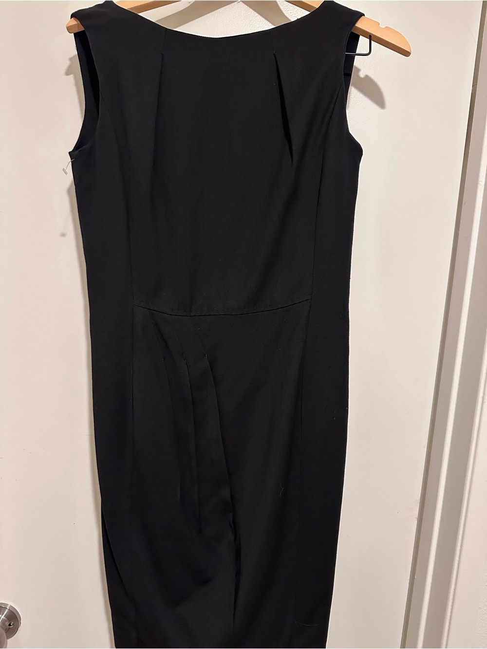 Italian made Sleeveless Black Midi Sheath Dress